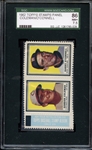 1962 TOPPS STAMPS PANEL COLEMAN/OCONNELL SGC 7.5 POP 1/1