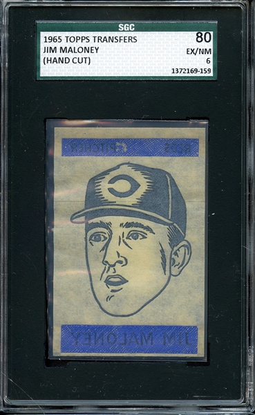 1965 TOPPS TRANSFERS JIM MALONEY SGC 6