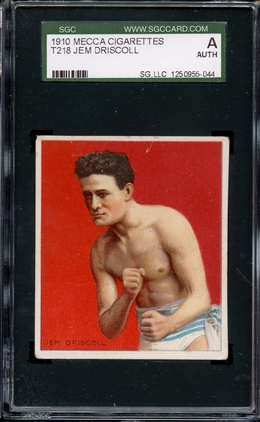 1910 T218 MECCA CIGARETTES JEM DRISCOLL SGC