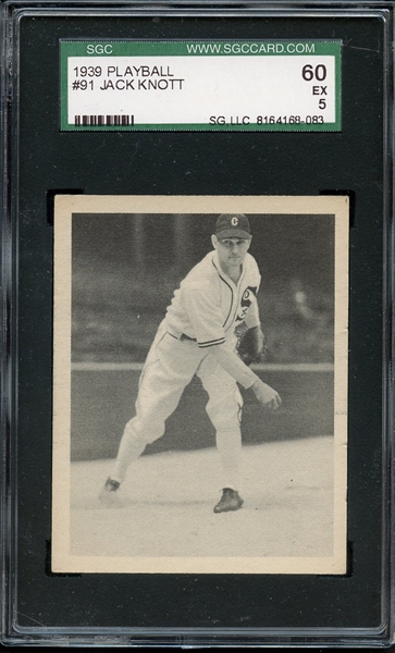 1939 PLAY BALL #91 JACK KNOTT SGC 60