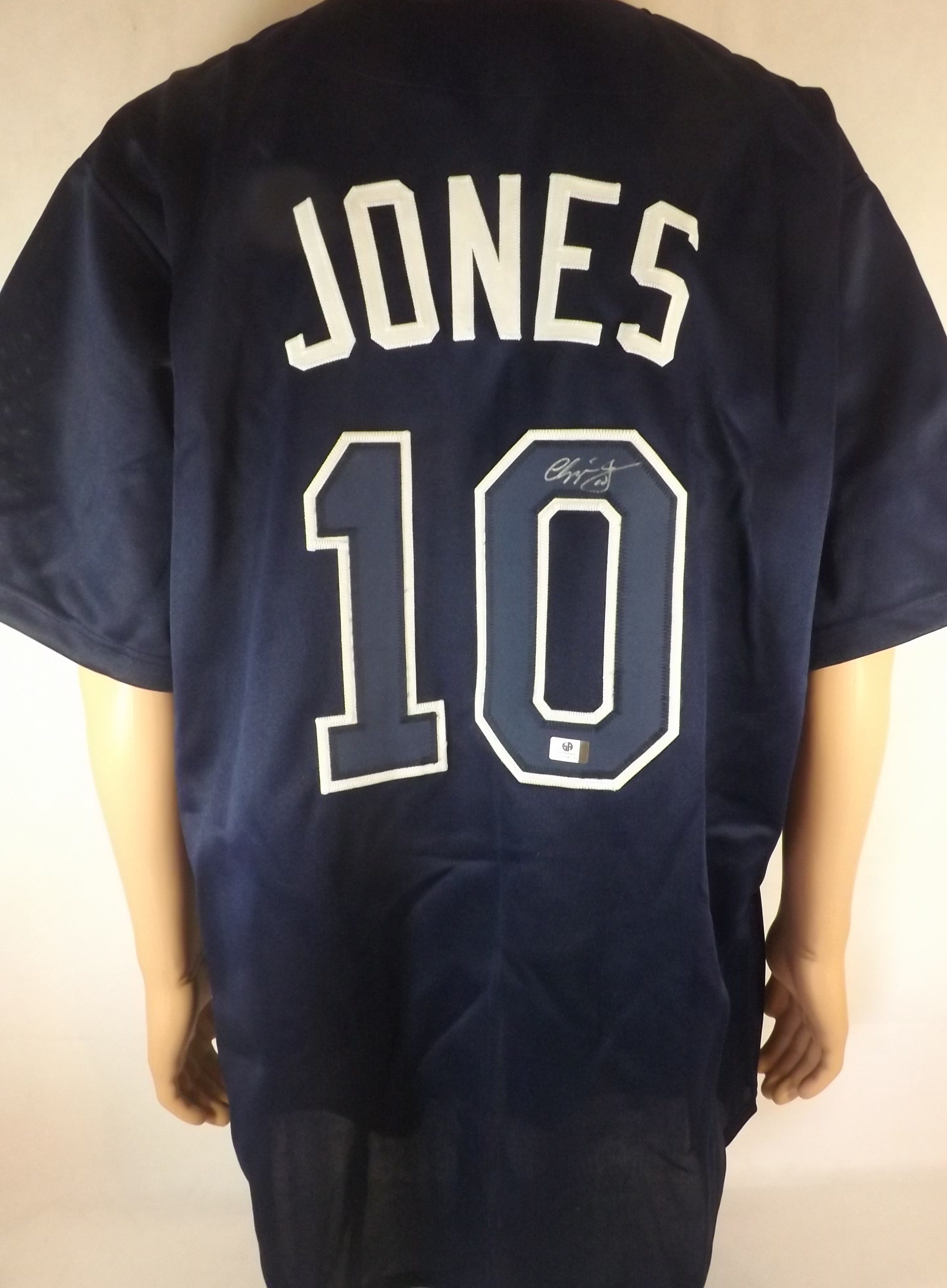 chipper jones framed jersey