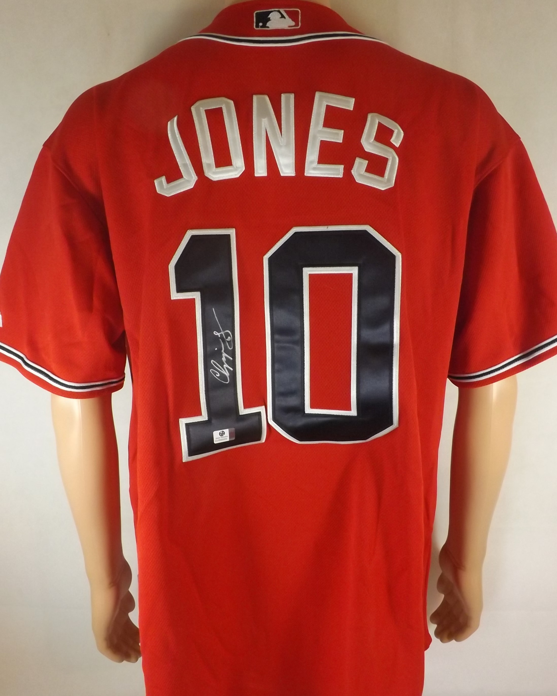 Lot Detail - CHIPPER JONES SIGNED ATLANTA BRAVES MAJESTIC JERSEY COA