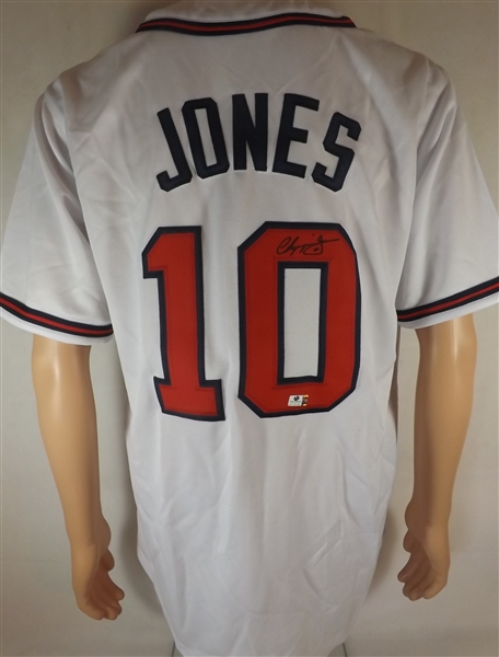 CHIPPER JONES SIGNED ATLANTA BRAVES JERSEY COA