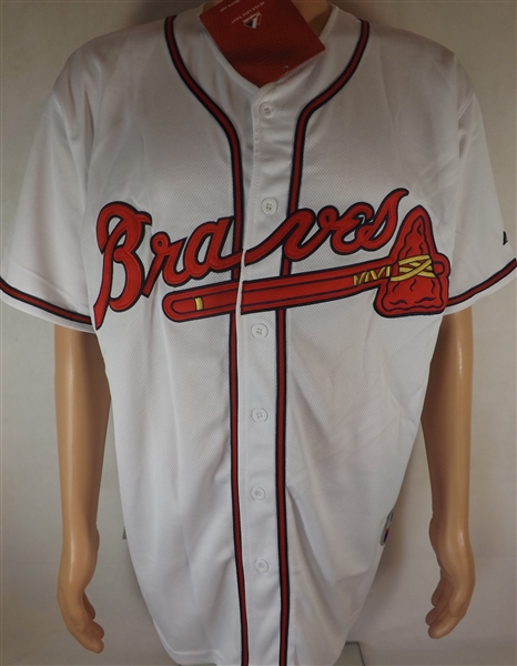 CHIPPER JONES SIGNED ATLANTA BRAVES MAJESTIC JERSEY COA