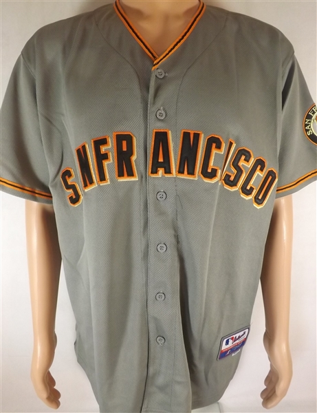 BUSTER POSEY SIGNED SAN FRANCISCO GIANTS MAJESTIC JERSEY COA